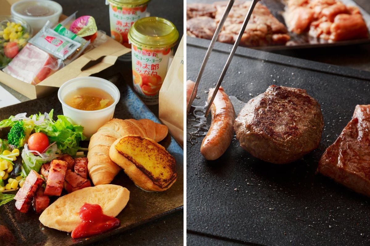 A luxurious assortment of dishes. Perfect for mealtime surrounded by ingredients.