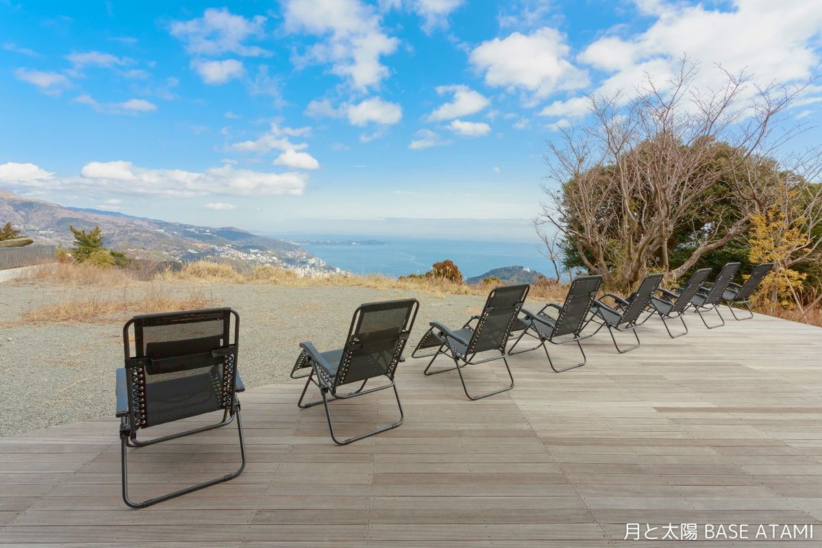 Time to relax in the open-air atmosphere at our terrace seats overlooking the sea.