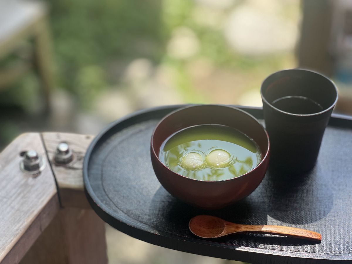 川床のスイーツ