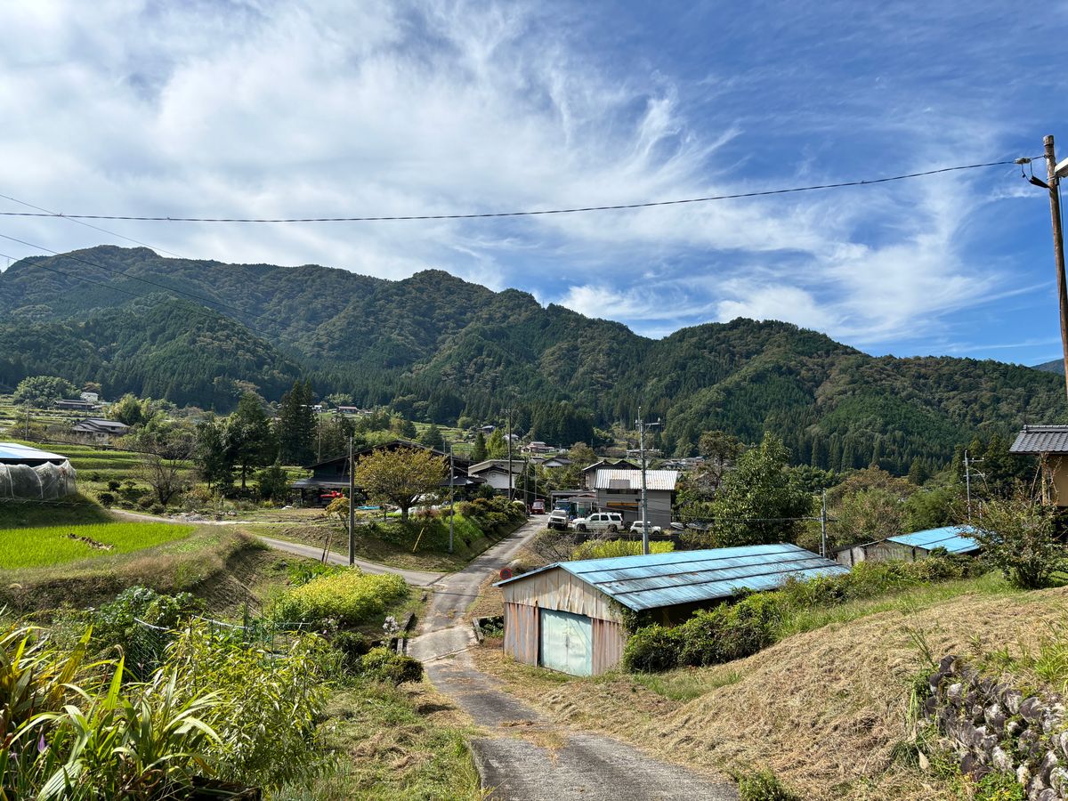 木曽谷の周りの山々、田舎の集落